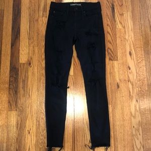 Black express skinny jeans (size 0)
